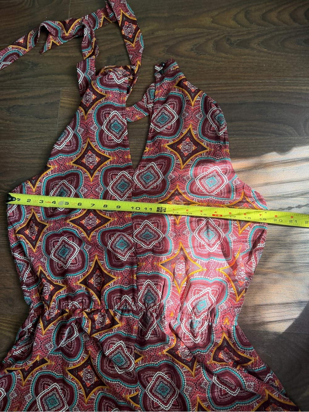 BeBop Red Multi-Color Halter Romper - Picture 8 of 11